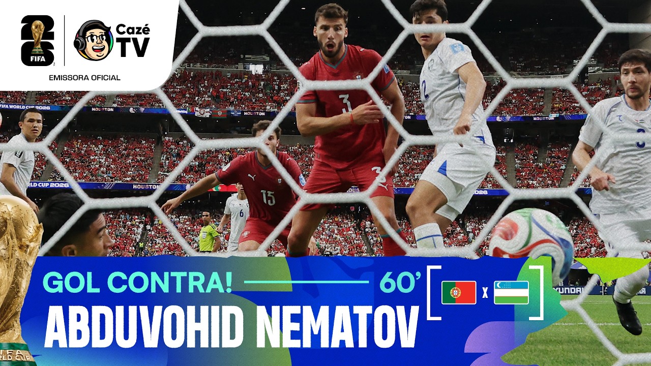 GOLEADA! PORTUGAL FAZ JOGADA ENSAIADA, A BOLA DESVIA EM KHUSANOV E VAI PARAR NO FUNDO DO GOL