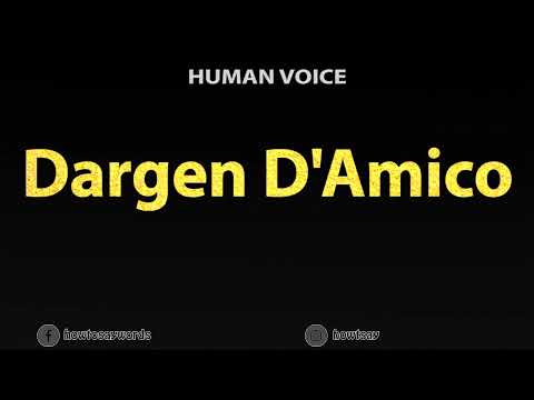 How To Pronounce Dargen D'Amico