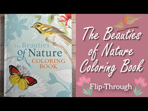 The Beauties of Nature Coloring book Flip Through