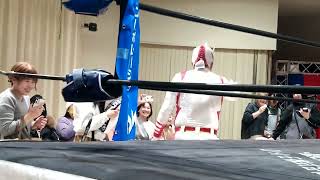 2024.12.21　#OsakaMetro ✕ #道頓堀プロレス コラボ体験イベント第1部　大阪ドーンセンター大会　太陽塔仮面vs こなモン　#osaka 　#wrestling