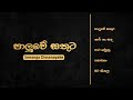 Golden Sinhala Songs | Paluwe Sathuta (පාලුවේ සතුට) - Senanga Dissanayake | Lyrics