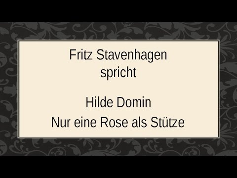 Hilde Domin „Nur eine Rose als Stütze“  I