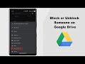 How To Block Or Unblock Someone On Google Drive In Android
