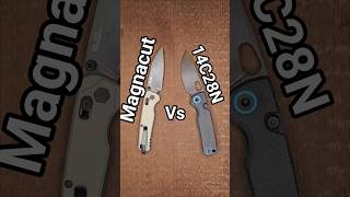 PREVIEW- Full video linked below. magnacut vs 14C28N. #edc #blade