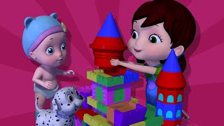 Playing with Building Blocks Toys | Nursery Rhymes for Kids