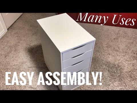 Part of a video titled Ikea Alex Drawer Assembly - YouTube