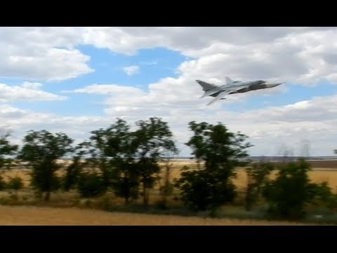 Extreme Low Flyover of Sukhoi SU-24 Fencer in Ukraine
