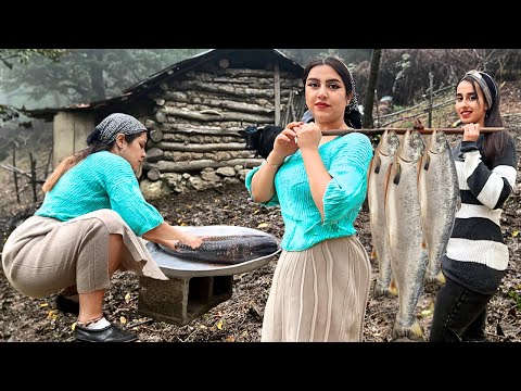 Iranian Village Cooking: Amazing Stuffed Fish & Bean Stew Baked in Clay Oven