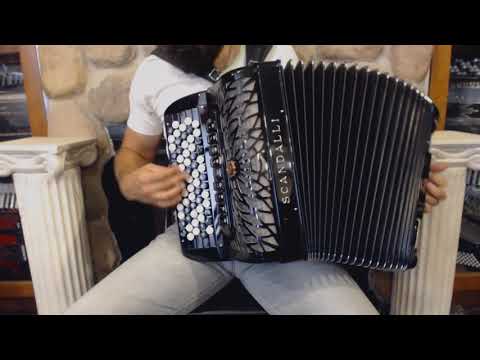 SCANAIRIICMBK - Black Scandalli Air II Chromatic Button Accordion C LMMM 67 96 $6999