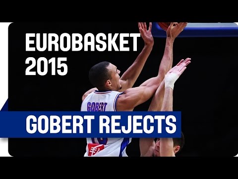 Rudy Gobert Rejects Berzins - EuroBasket 2015