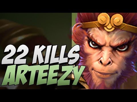 EG.Arteezy Monkey King with 22 KILLS in 7.20 | Dota Gameplay