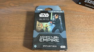 SWU Ashes of the Empire Luke Skywalker Spotlight Deck!