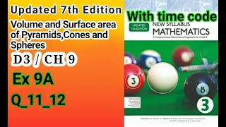 D3 math|Ch 9|Ex 9_A|Q_11_12|New Updated 7th Edition|New Oxford Mathematics 3|Sir Sajid Mehmood