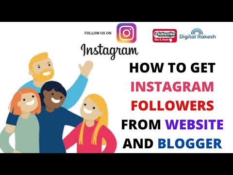 How To Get Instagram Followers From Website And Blogger