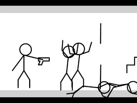 Stickman bank robbery