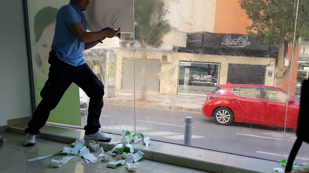 Quitar Vinilo de cristal.ver descripcion