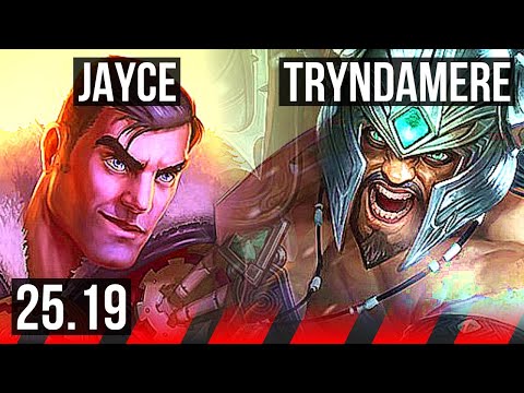 JAYCE vs TRYNDAMERE (TOP) | 47k DMG, 17/3/7, Legendary | KR Master | 25.19