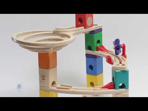 Marble Run - Hape Quadrilla Race to the Finish Marble Run Blocks, Multicolor