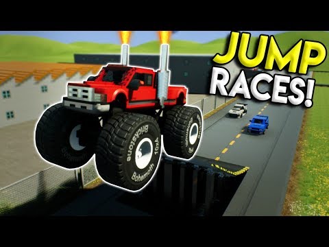 EXTREME LEGO JUMP STREET RACE! -  Brick Rigs Multiplayer Challenge Gameplay - Lego City Street Race