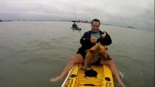 Pesca com caiaque..Garoupa de 2kg e 4,5kg.