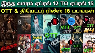 This Week April 12 To April 15 Ott & Theaters Release Movies | Rudran, Shakunthalam, Kannai nambathe