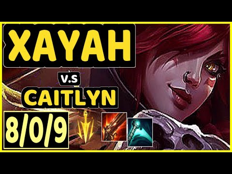 LINK (XAYAH) vs CAITLYN - QUADRAKILL 8/0/9 KDA BOTTOM ADC GAMEPLAY - NA Ranked DIAMOND