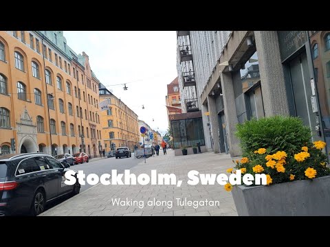 🇸🇪 Sweden Virtual Tour 4K - Walking along Tulegatan August 2023, Stockholm