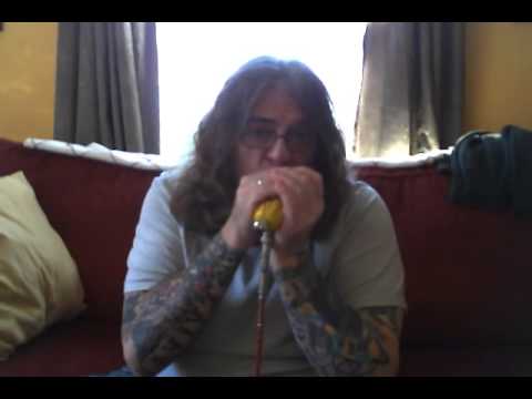 Amplified jam on harp