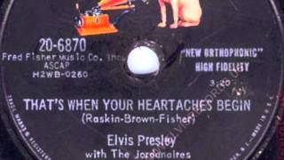 That's When Your Heartache Begins - Elvis Presley (vinyl)
