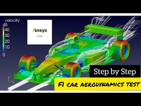 Formula 1 Aerodynamics test by Ansys fluent |External Aerodynamics | Lift and drag calculation |