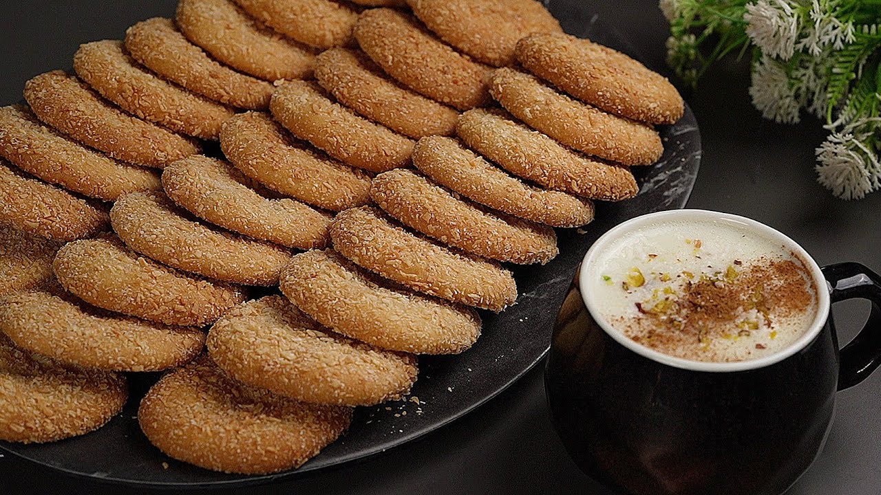 بسكويت او كعك جوز الهند بابسط مكونات