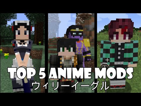 🐉TOP 5🐉 ANIME MODS for MINECRAFT (1.16.5 - 1.15.2 - 1.12.2)