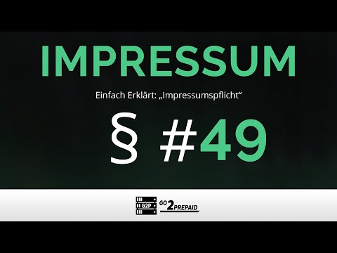 #49 Einfach Erklärt: "Wofür brauche ich ein Impressum?"