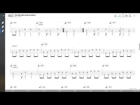 David Bowie - The Man Who Sold The World (BASS TAB PLAY ALONG)