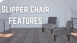 Features of the Zenvida Slipper Chair