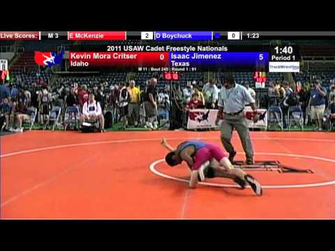 Cadet Freestyle 91 - Isaac Jimenez (TX) vs. Kevin Mora Critser (TX)