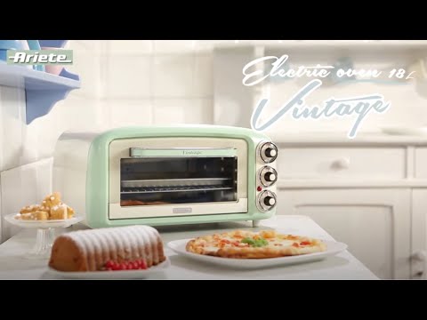 Elektrinė krosnelė Ariete Vintage 979, 1380 W, smėlio spalvos video