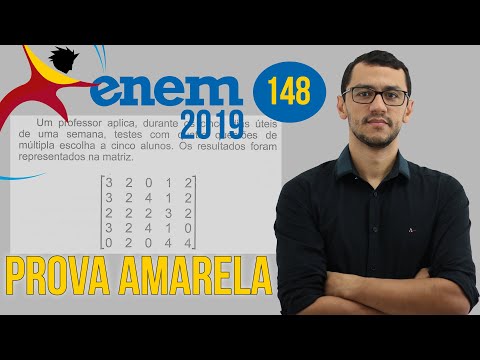 Questão 148 - Prova Amarela - ENEM 2019  - Matriz
