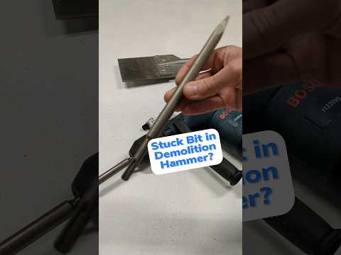 Stuck SDS Bit in Demolition / Chipping Hammer? #diy #tools #shorts