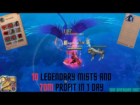 East Mist | 10 Legendary Mists In 1 Day & 70m Profit?! | Albion Online | 10m Silver Giveaway