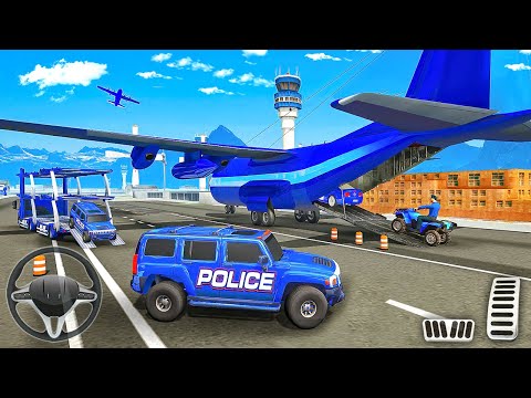 US Police Hummer Transport Game - Police Plane Transporter Simulator 2022 - Android Gameplay