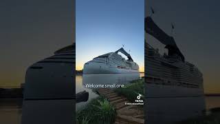 Welcome little one… World America 😳#cruises #mscworldamerica #worldamerica #msccruises #impressive