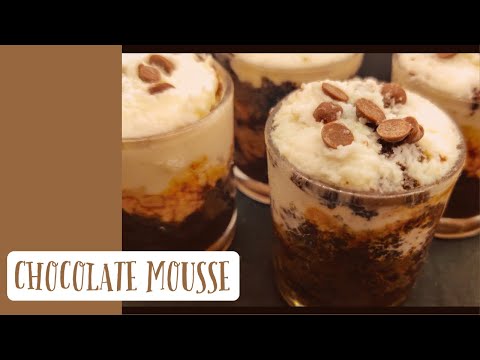 Chocolate Mousse Cake Shots || Easy to make 5 Mins