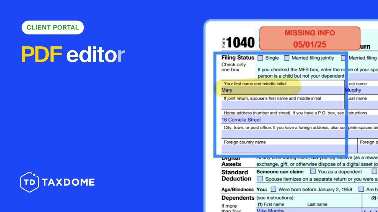 Client Portal: PDF editor