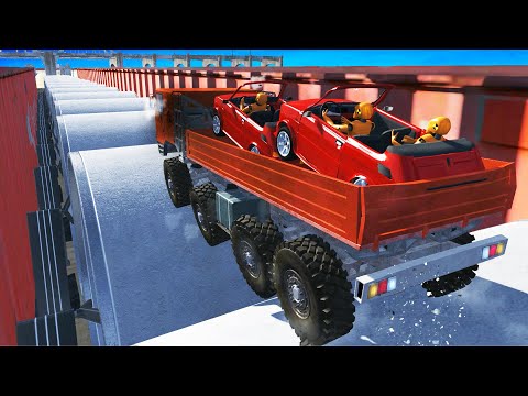 High speed Humster LINE Crashes - BeamNG DRIVE | CrashTherapy