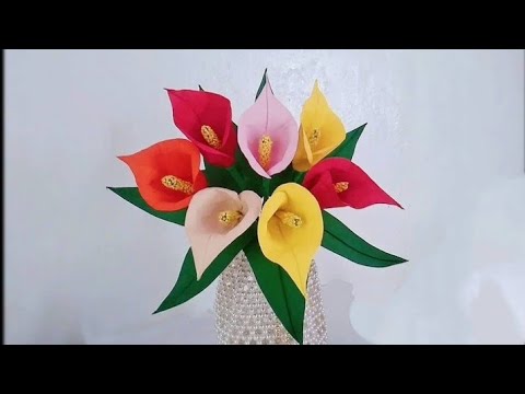 How To Make Calla Lily Paper Flower [FULL TUTORIAL]