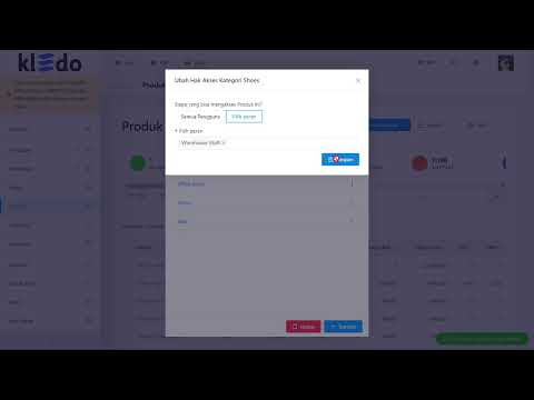 Pengaturan Hak Akses Produk, Gudang, dan Kas & Bank