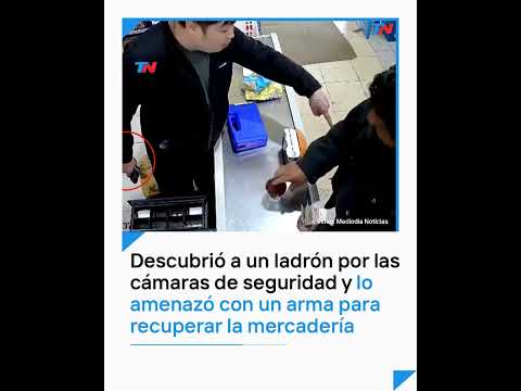 Descubrió a un ladrón por las cámaras de seguridad y lo amenazó con un arma para recuperar lo robado