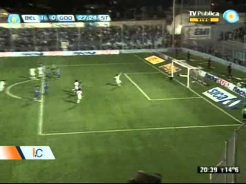 Gol de Claudio Pérez, Belgrano 1  - Godoy Cruz 0