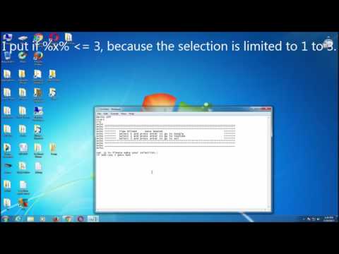 Batch Programming Menu With If Statements